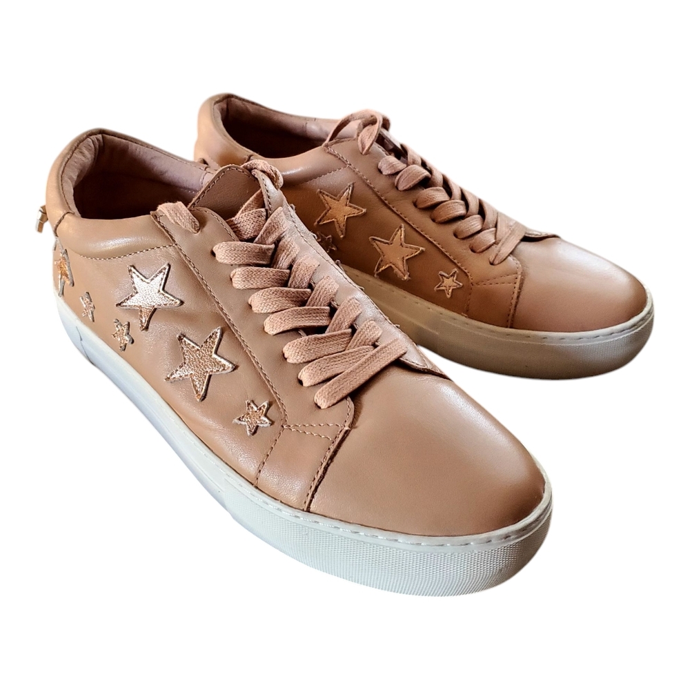 Women's Tan Sneakers with Star Accents 10